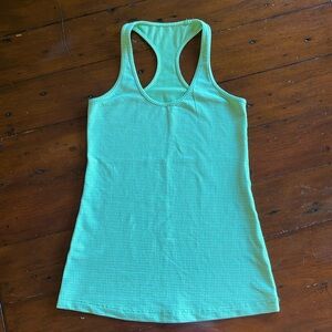 Lululemon Athletica Racerback Tank Green & White.